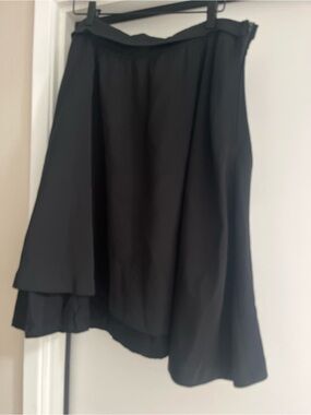 Hope Stockholm Dual-Layer Asymmetrical Black Women's Skirt